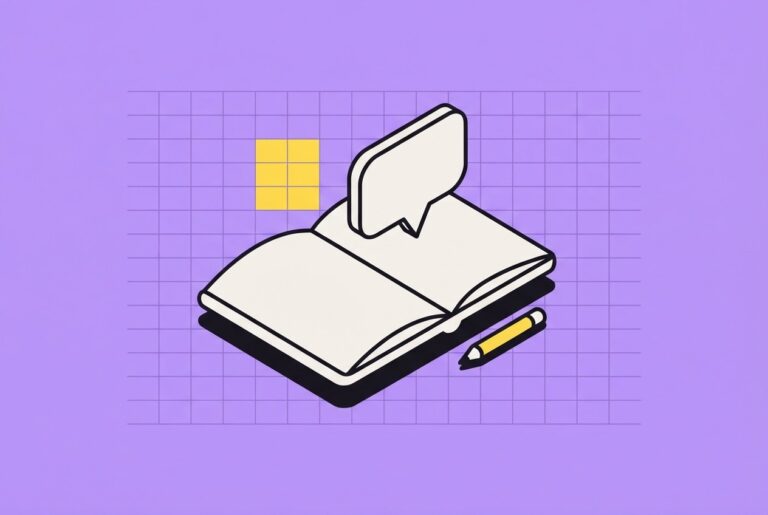 Livre ouvert surmonté d'une bulle de dialogue
