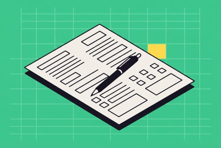 Formulaire de contact et stylo en vue isométrique, illustration WordPress